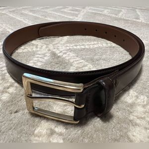 Brooks Brothers Dark Brown Leather Dress Belt 34